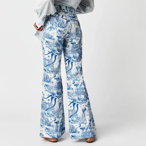 Wrangler Wanderer FLARE JEAN IN SAILING SEVEN SEAS IN Nautical 32 x 30 Plus - Picture 3 of 9